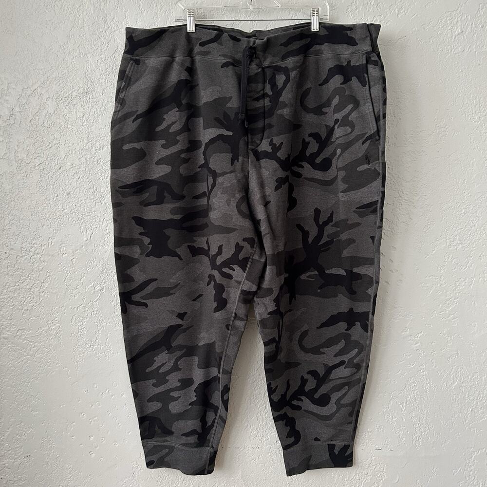Polo Ralph Lauren Camo Jogger Sweatpants 4XB Big Tall Gray Black Cotton